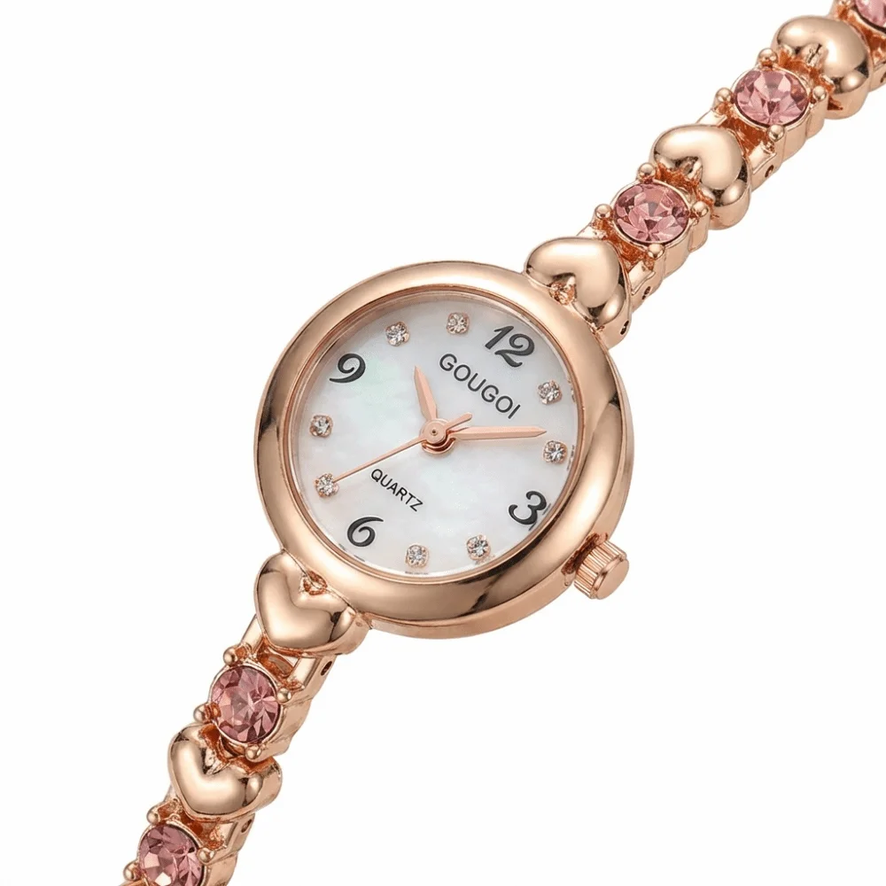 INS Steel Strap Luxury Wrist Watches Round Small Dial Versatile Ladies Bracelet Watch Fashion Style Quartz Watch Girls Gift