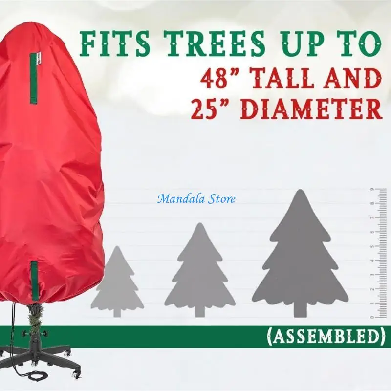 

U2JC Easy-to-Use Vertical Christmas Tree Storage Bag, Waterproof Cover with Reinforced Handles for 36x25 Inch Decorations