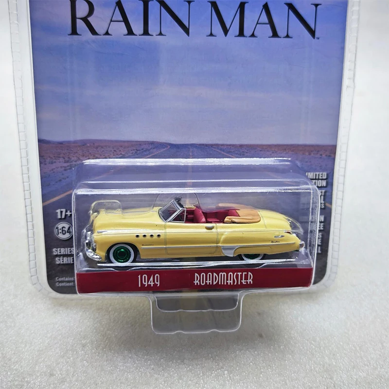 Greenlight 1:64 Rain Charlie Babbitt's 1949 Lowrider Convertible Green Machine Series Alloy Die Casting Model Collect Ornaments