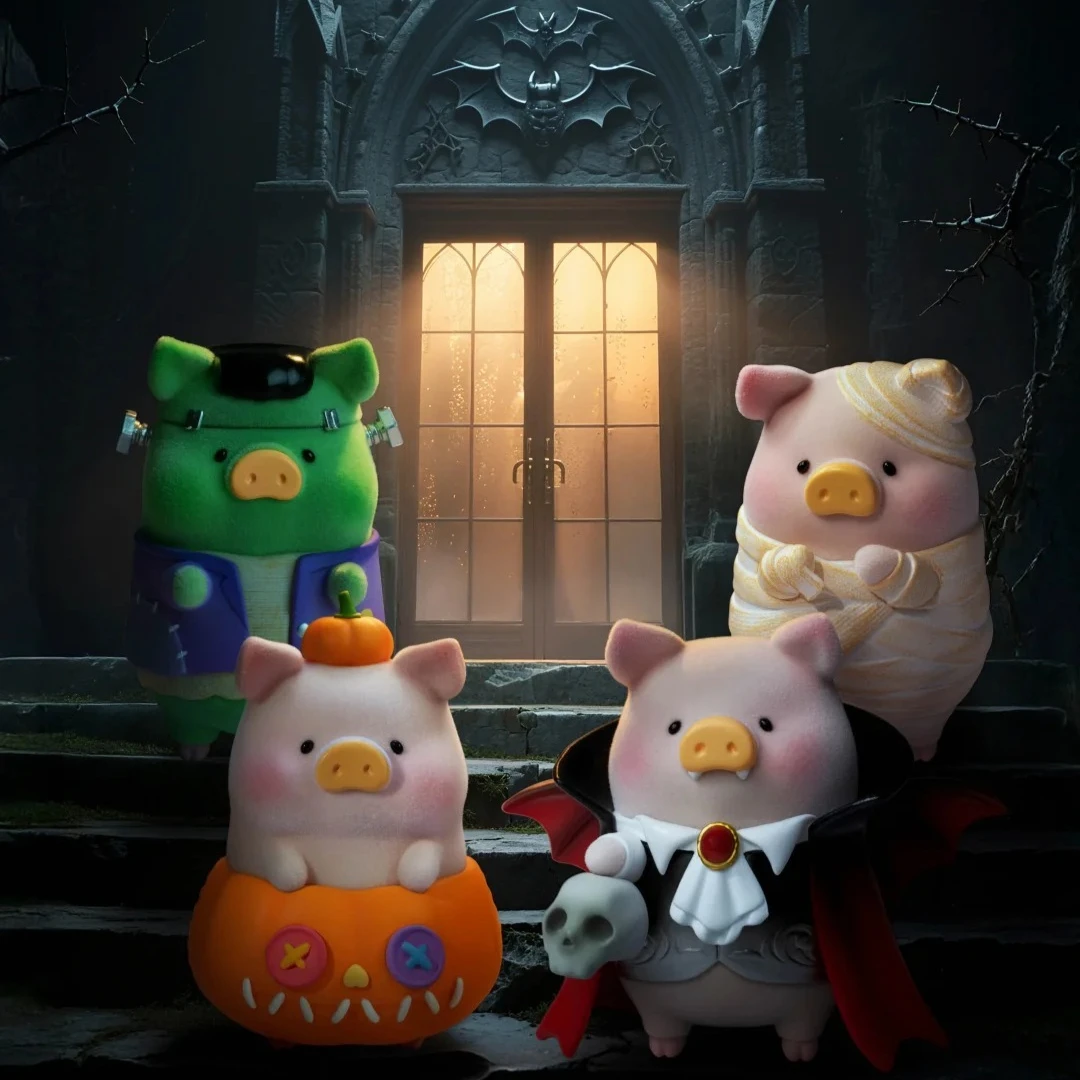 

Консервированная Свинья Лулу Свинка Хэллоуин Фигурка Kawaii Свинья Аниме Кукла Коллекция Модель Модная Кукла Сюрприз Подарочная Игрушка