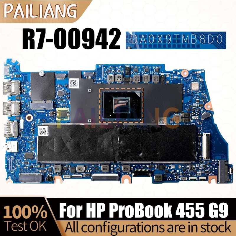 

Материнская плата для ноутбука HP ProBook 455 G9 DA0X9TMB8D0 N41840-601 R7-00942 AMD CPU, материнская плата для ноутбука, полный тест