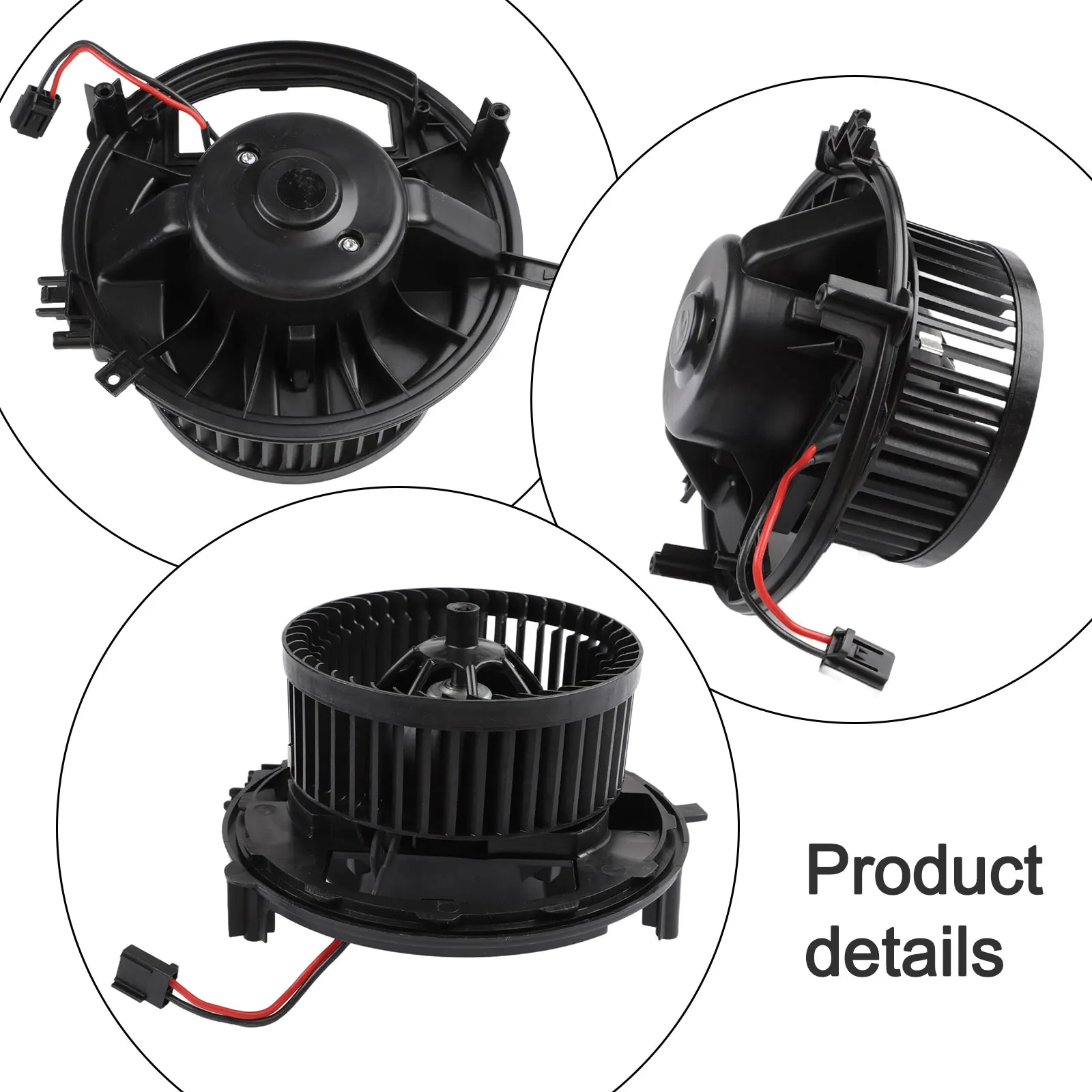 Automotive Heater Blower Motor w/ Fan for For A3 8V1 2012-2017 Compatible with For Golf For Jetta OEM Number 5Q1819021C