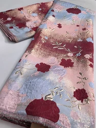 Brocade Lace Fabric Damask Lace African High Quality Nigerian Jacquard Lace Fabrics Sewing Party Dresses For Women,5Yards 4077