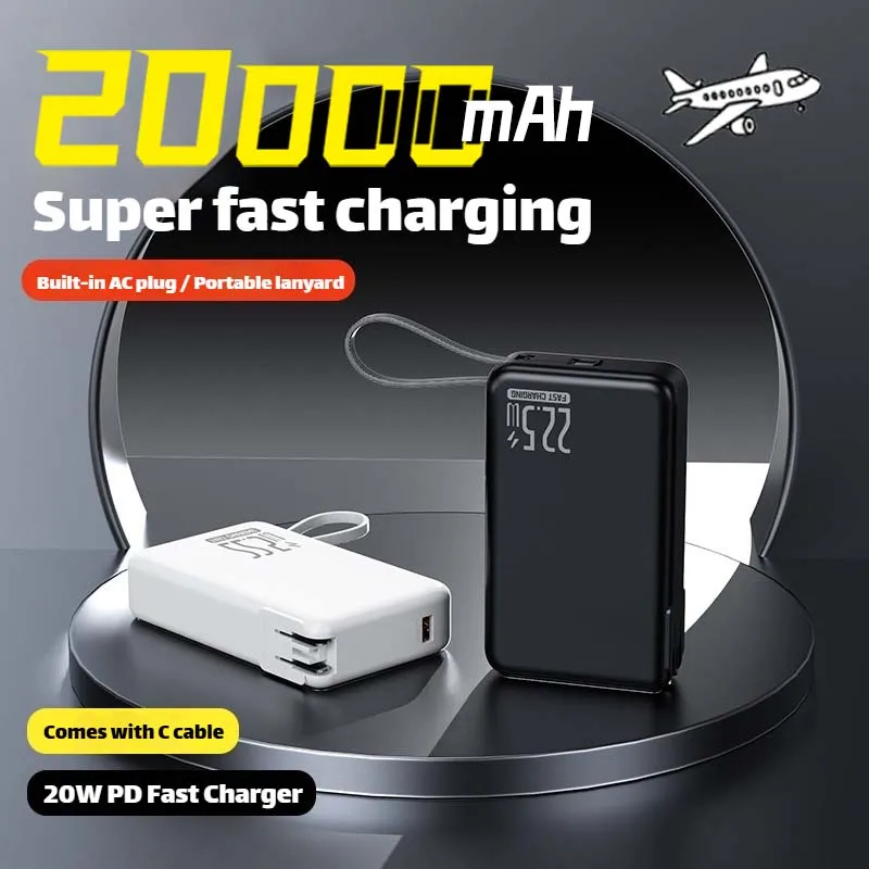 

20000mAh Thin Magnetic Wireless Power Bank PD 22.5W Fast Charging Portable External Battery For Magsafe For iPhone Samsung 2026