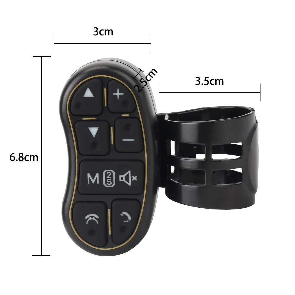 Car Steering Wheel Controller Wireless Remote Control Applicable Car Navigation DVD Steering Control Button