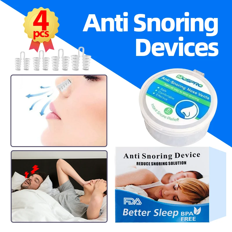 

Anti Snoring Device Nose Clip Stop Snoring Anti Snore Sleep Aid Apnea Guard At Night Better Sleeping Easy Breathing Solution