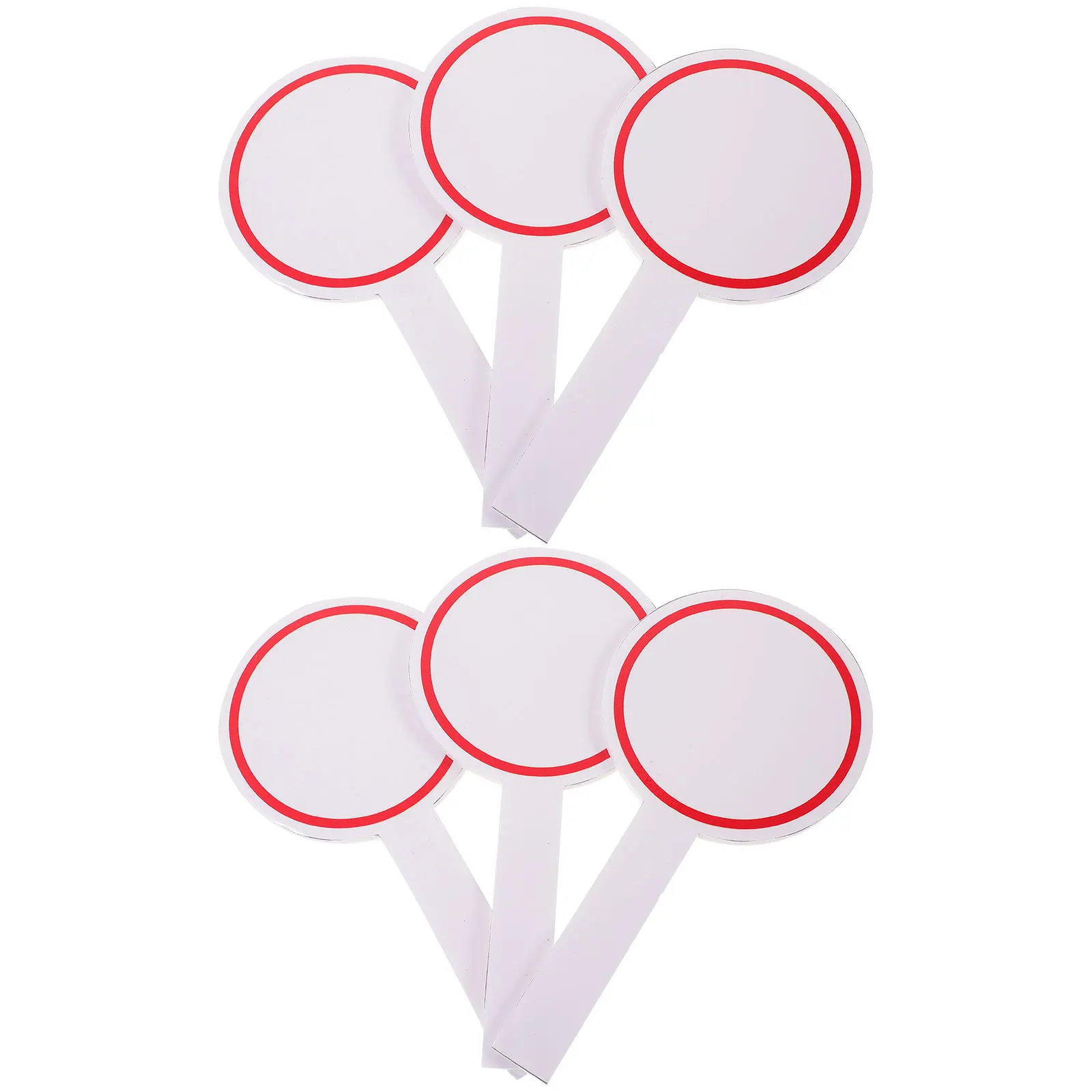 

6pcs Board 15x25cm Blank Whiteboard with Handle Reusable Dry Erase Scoring Board Auction Paddles Foams Scoreboard Mini