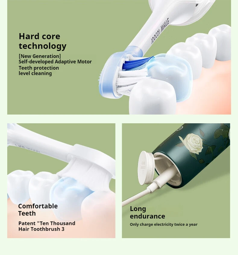 SOOCAS D5 Escova de dentes elétrica ultrassônica Sonic Escova de dentes atualizada tipo c rápida carregável adulto IPX7 à prova d'água