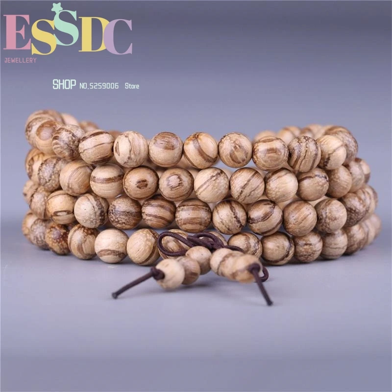 Wholesale 10pcs Natural Sour Branch  Vietnam Fragrant-wood Beaded Bracelet Sandalwood 108 Prayer Mala Festival Gift