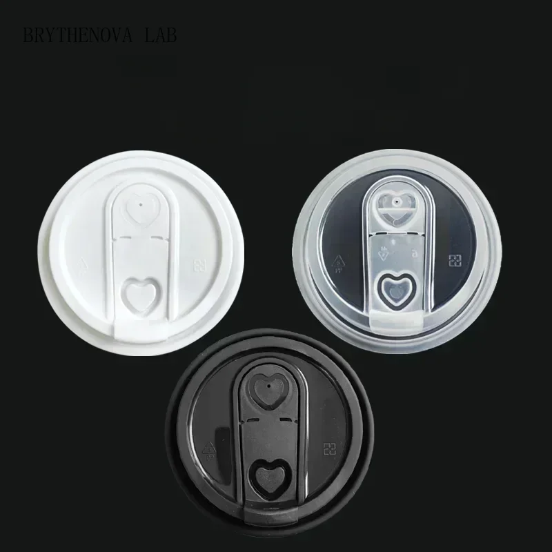100pcs 90 Caliber Matte Cup Cover Disposable Coffee Milk Tea Take-out Food Packing Lid Cup Leak Proof Clear Plastic Cups Lid