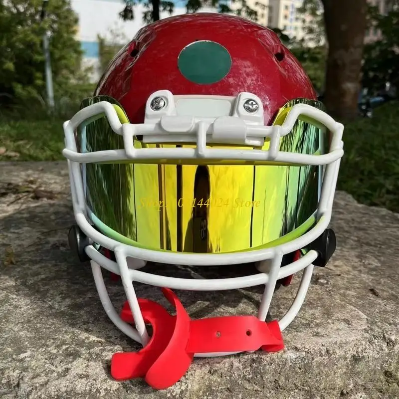 N5KE Football Eye Shield للخوذات أقنعة شفافة ومقاومة للخدش للرياضيين لإمدادات كرة القدم للبالغين والشباب