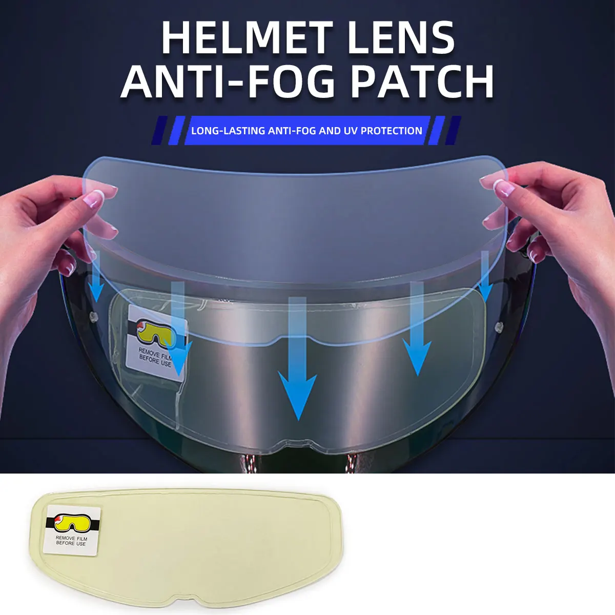 

Universal Motorcycle Helmet Clear Anti-Fog Film Rainproof Durable Nano Coating Patch Film for Helmet Lens Moto Helmet Accessorie