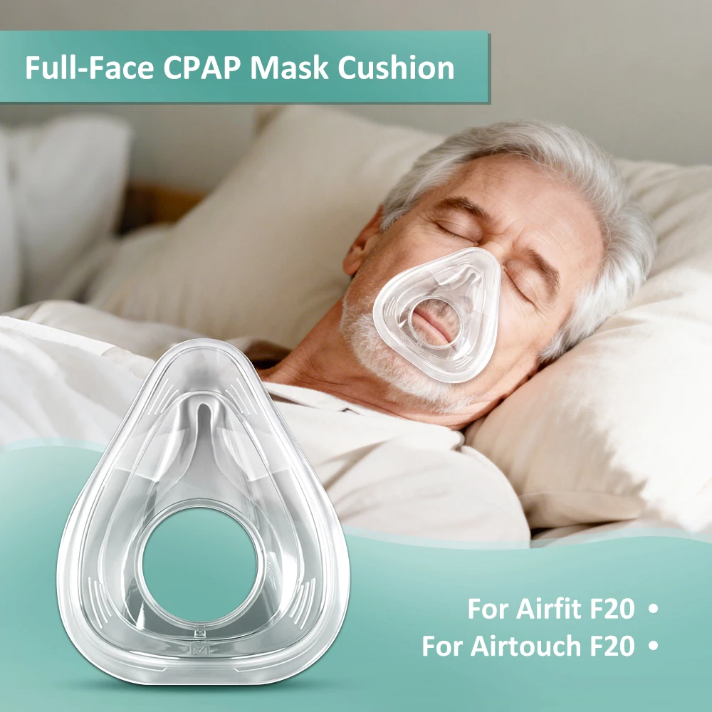 1PCS AirFit F20 Full Face Mask Silicone Replacement Pad Mask S/M/L Soft Seal Tight Fitting Full Face Mask Compatible