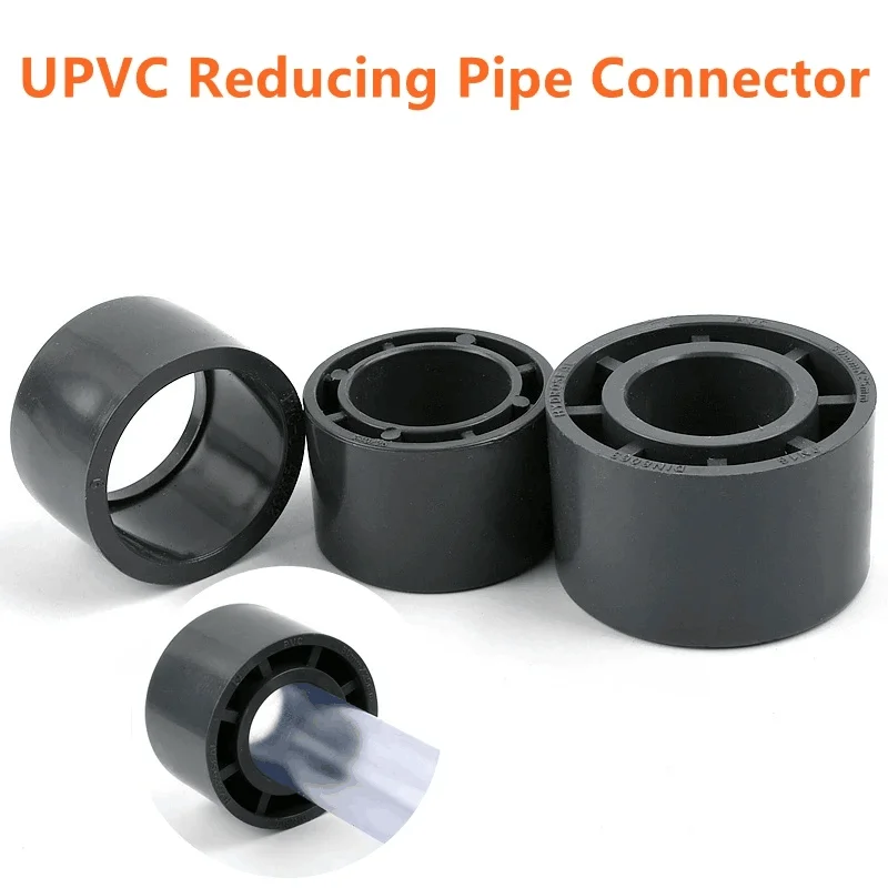 1pcs UPVC Eccentric Reducer Coupling, Corrosion-Resistant Industrial Pipe Fittings for Water Supply & Chemical Sewage