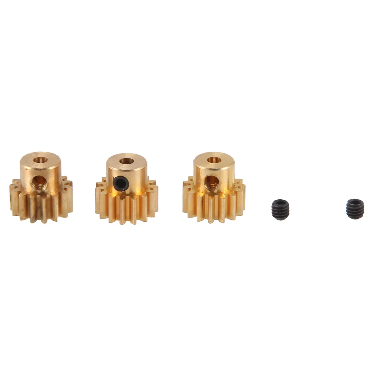 3PCS 3.175mm Shaft Brass Pinion Motor Gear 32DP 48DP 64DP M0.8 for 1/10 1/8 RC Car 3650 3660,15t