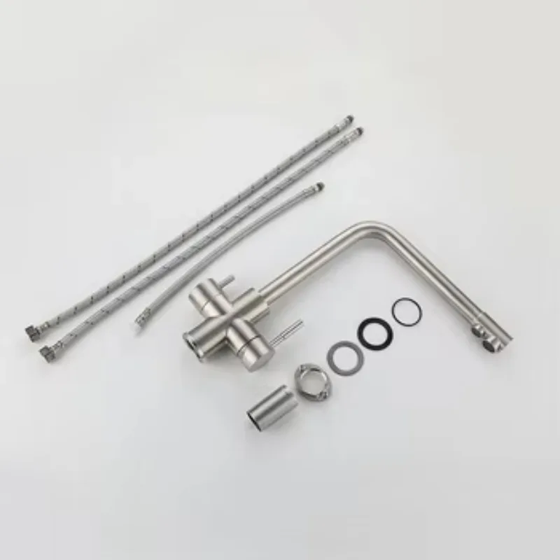 304 Kitchen Sink Rotating Faucet Bathroom 3 Way Two Handle Faucets Mixer Tap With Water Filter