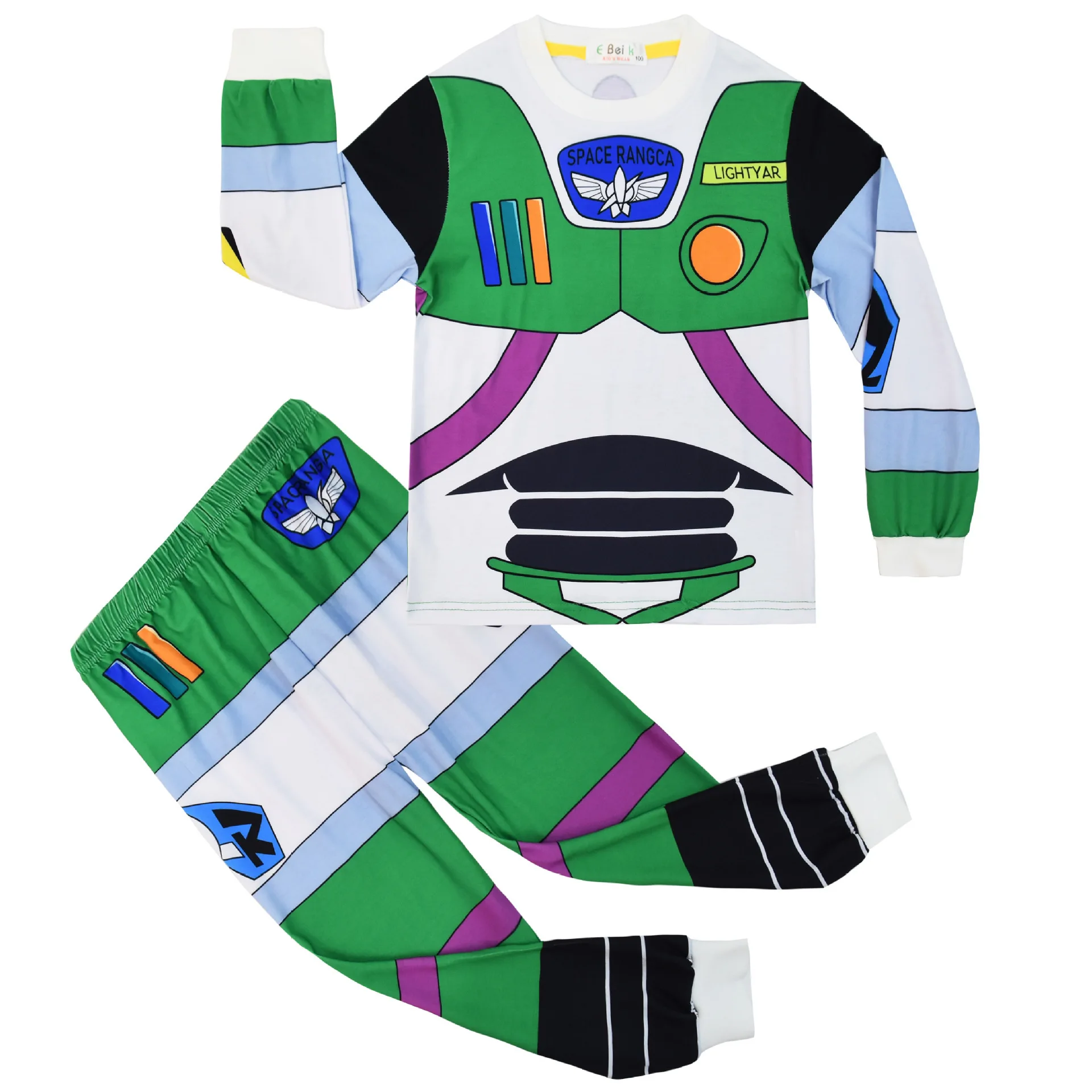 

MINISO Toy Story Buzz Lightyear Kids Pajamas Sets Boys Long Sleeve Blend Loungewear Home Outfit Cosplay Birthday Gift Costume
