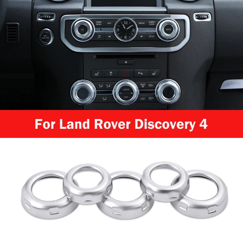 

5 Pcs For Land Rover Discovery 4 LR4 Range Rover Sport Chrome Volume and Air Conditioning Knobs Trim Car Accessory and Parts