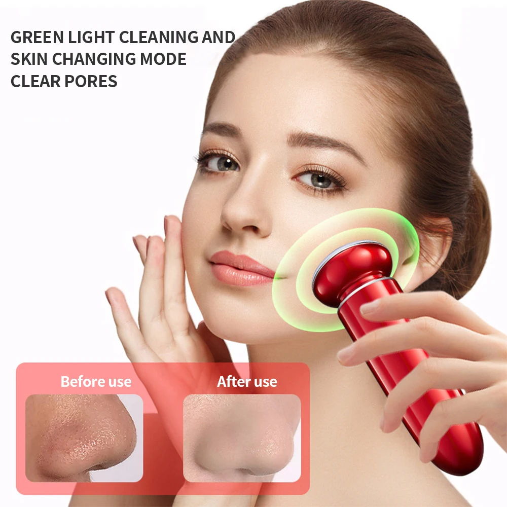 LED Facial Massager Radiofrequency Skin Tightening Beauty Device Colorful Light Microcurrent Face Lift Machine Beauty Instrument