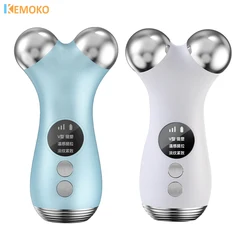 Facial V-Face Roller Massager EMS Microcurrents Face Lifting Roller Vibration Massage Skin Rejuvenation Anti-Wrinkle Beauty Care