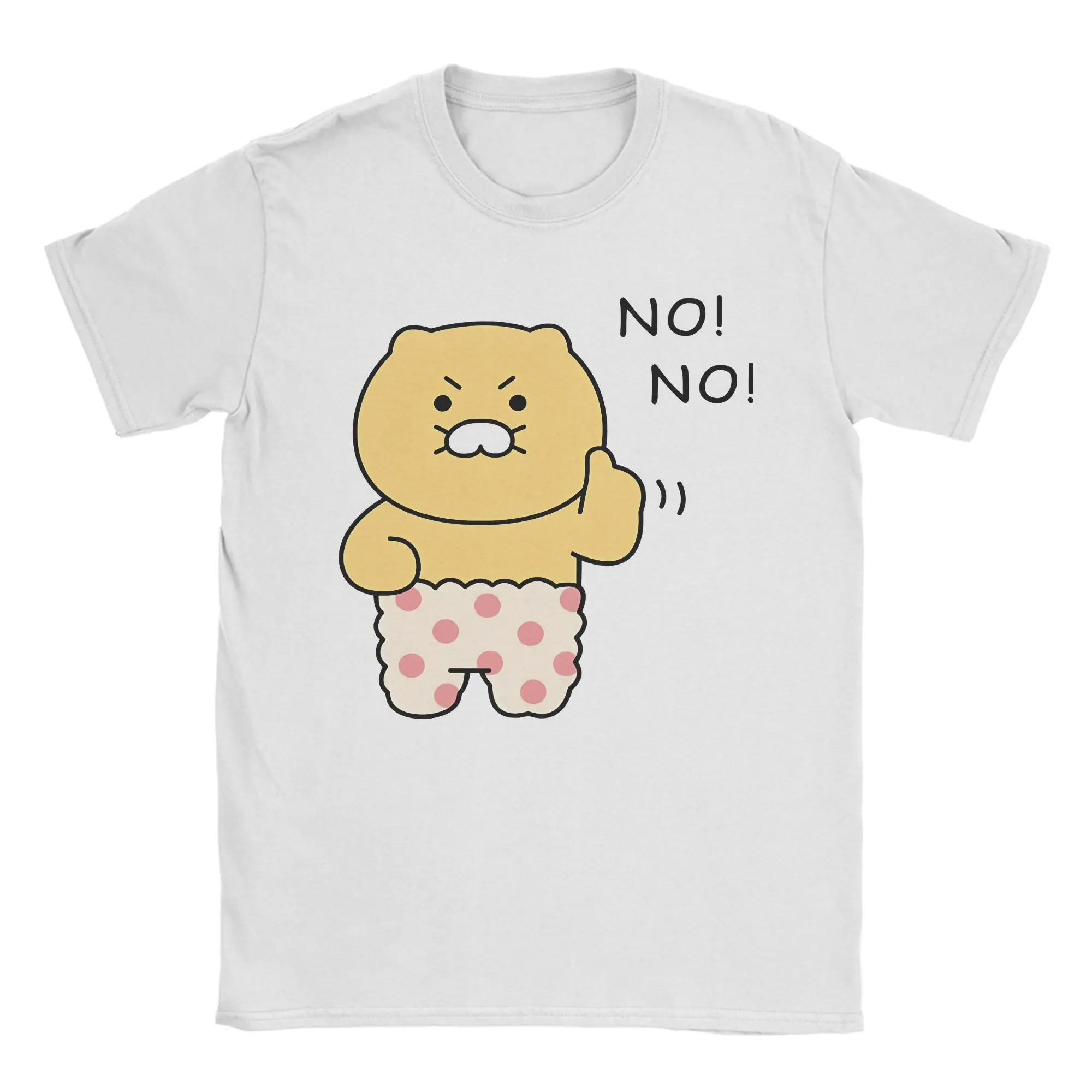 KaKao Friends Choonsik is a homebody T-Shirt for Men  Vintage Cotton Tee Shirt Round Collar Short Sleeve T Shirt Plus Size Tops
