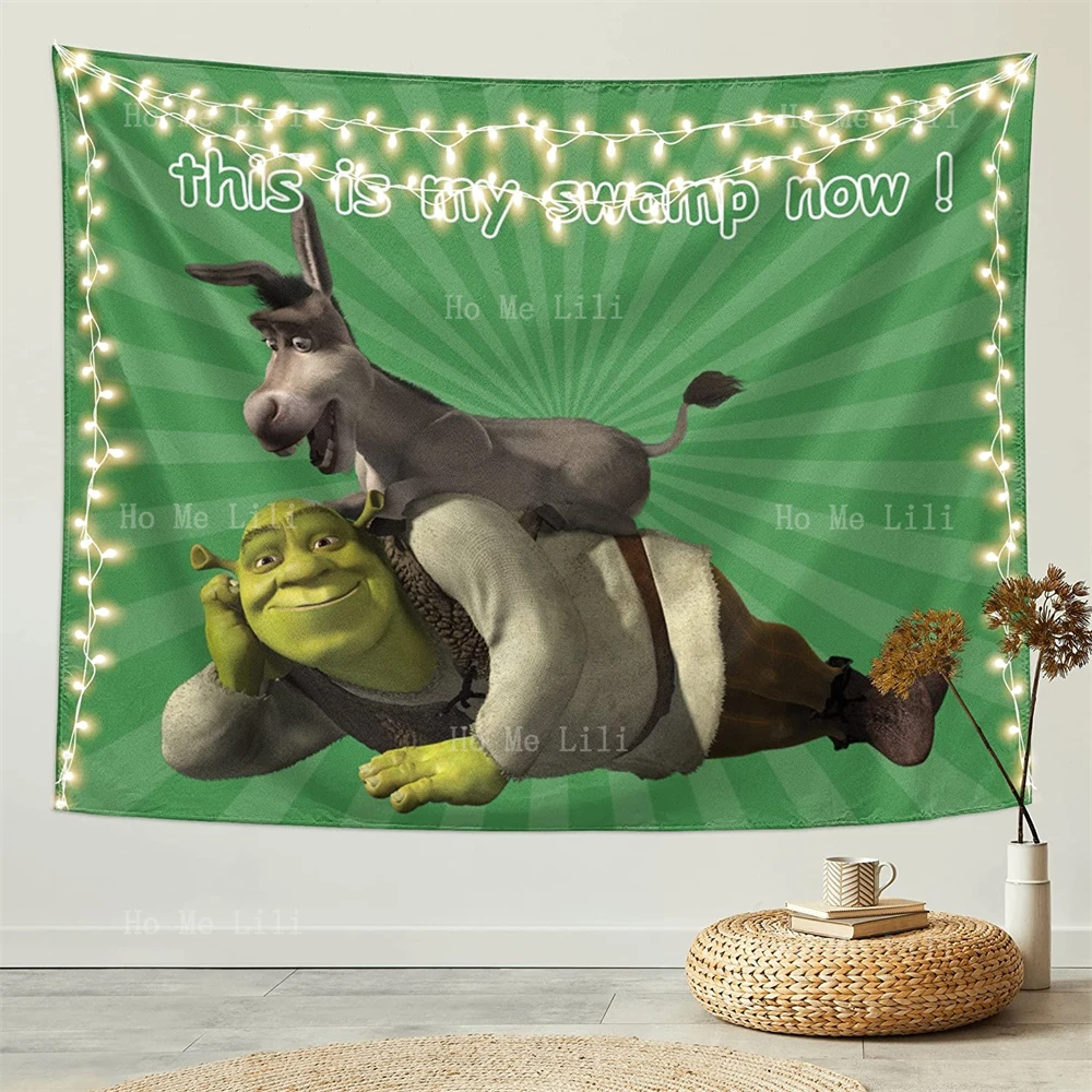 This Is My Swamp Now Design Shrek Fun Meme Tapestry Wall Hanging Art Poster Bedroom Living Room Decoration