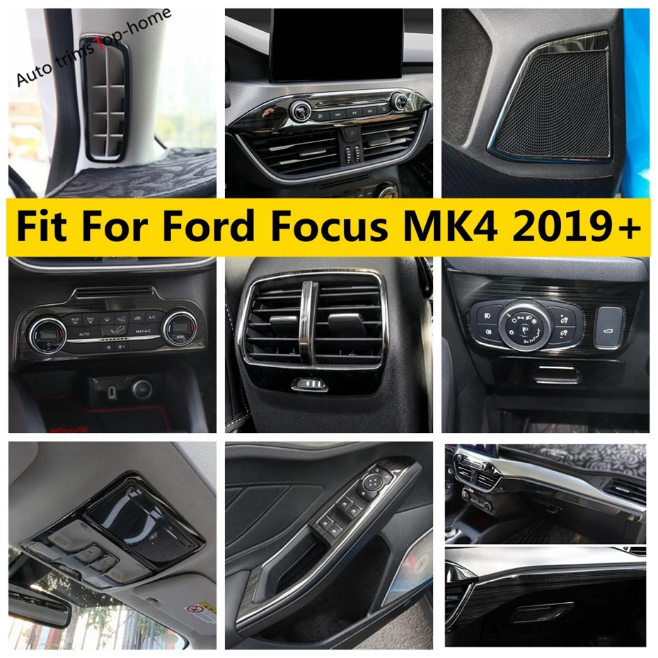 

Fit For Ford Focus MK4 2019 - 2022 Head Light / Air AC Vent Outlet / Speaker / Door Handle Bowl / Window Lift Button Cover Trim