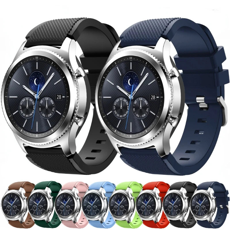 

22mm 20mm Silicone Band For Samsung Watch 3/Gear S3 /Huawei Watch 4/3/GT3-2 Pro Sports Bracelet Band Amazfit GTR/Stratos Correa