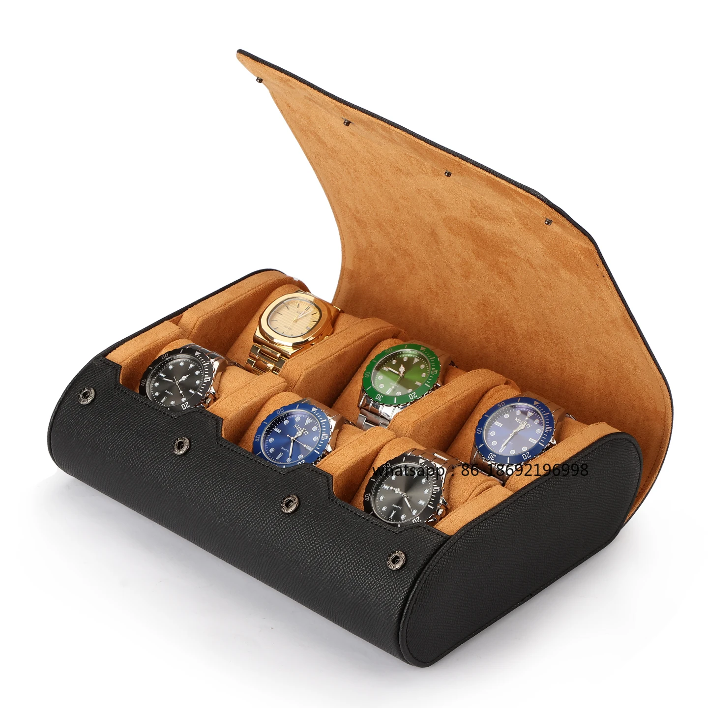 

Коробка для хранения часов Портативная высококачественная кожаная сумка для хранения Шестизначная дорожная коллекционная коробка