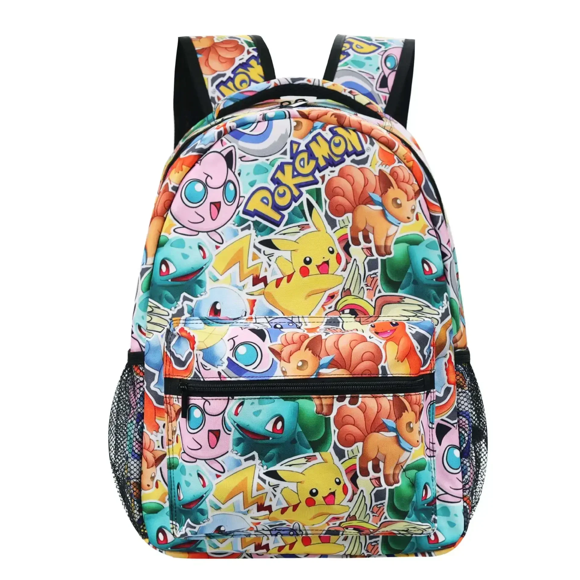 Pokémon Backpack Primary and Middle School Students Schoolbag Boys Girls Anime Pikachu Cartoon School Bag Mochila