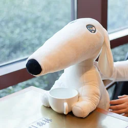 40/60CM Kawaii Long Nose Dog Stuffed Animals Borzoi Dog Plush Toy Soft Puppy Plush for Kids Girls Boys Baby Birthday Gift