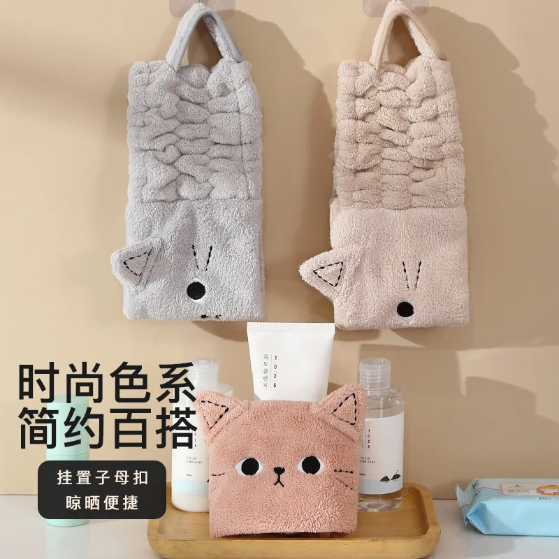 INS style cartoon animal Cat\'s ears hair band face wash headband female makeup remover hair set coral velvet moon headband