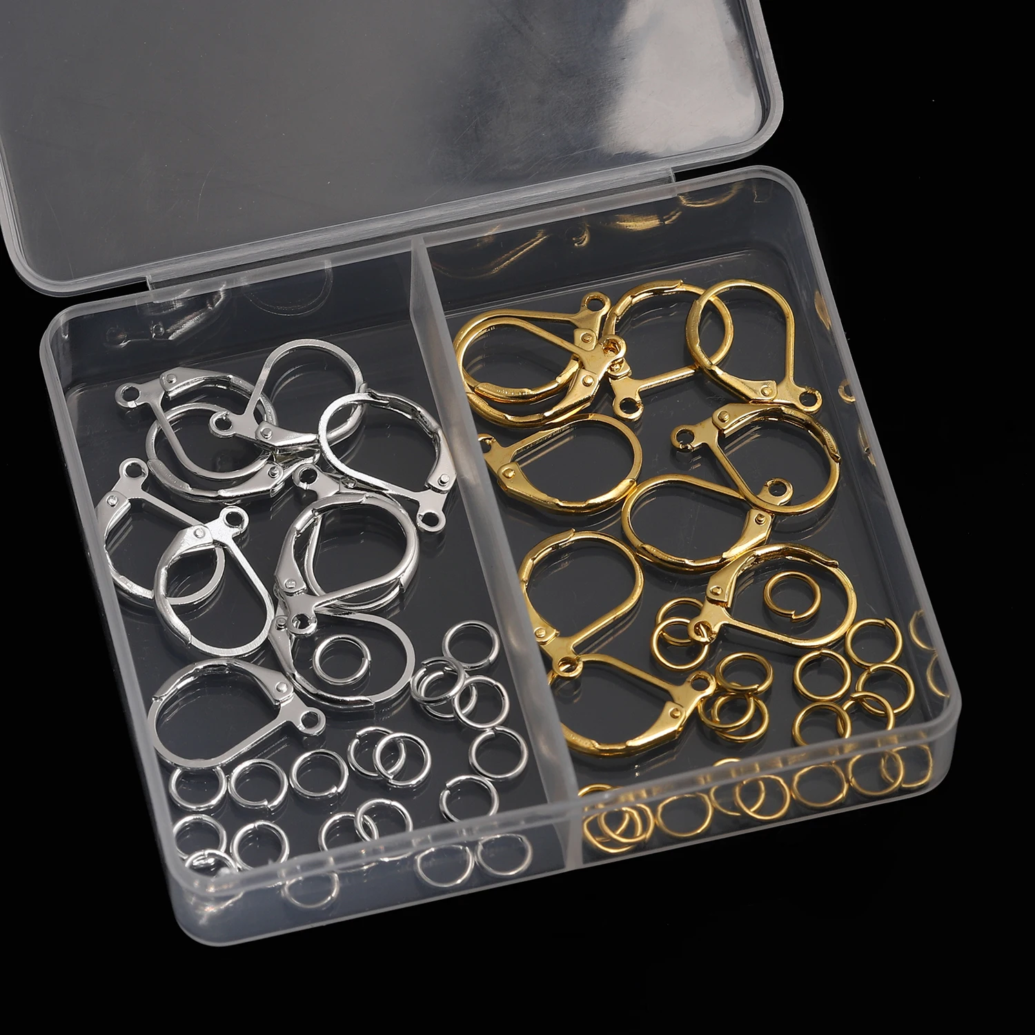 60pcs 15x10mm Golden silvery mixed Open ear loops Jump rings For Making Diy Necklaces Bracelets Making Jewelry Handmade Findings