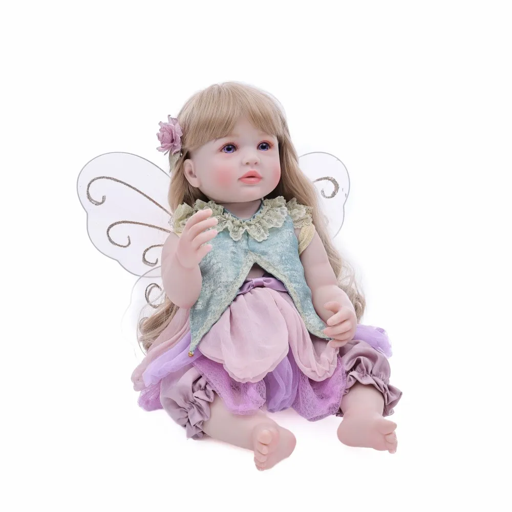 Cloveray 55 cm Poppenkleertjes Marionet Pop Jumpsuit Geschikt 22 Inch Pop Vlinder Fee Reborn Babypop Accessoires Dress-up Game