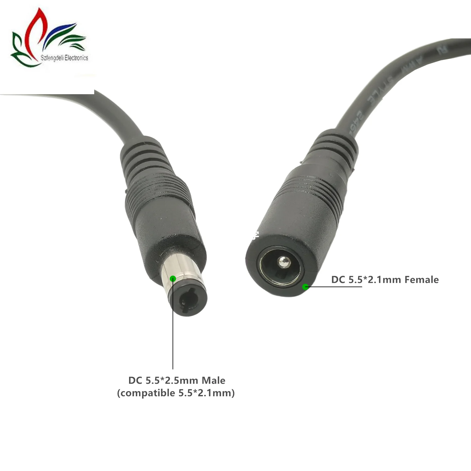 USB tipo C conector macho Jack adaptador de alimentação, dispositivo de carregamento, 22AWG, DC, 5.5x2.1mm, tipo C, 5V