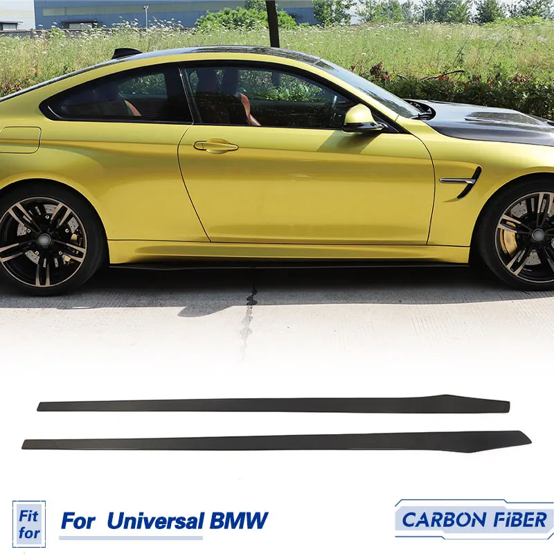 

Universal Car Side Skirts Extensions Carbon Fiber for BMW F06 F12 F13 M6 F80 F82 M3 M4 2013-2019 Side Apron Lip Body Kits FRP