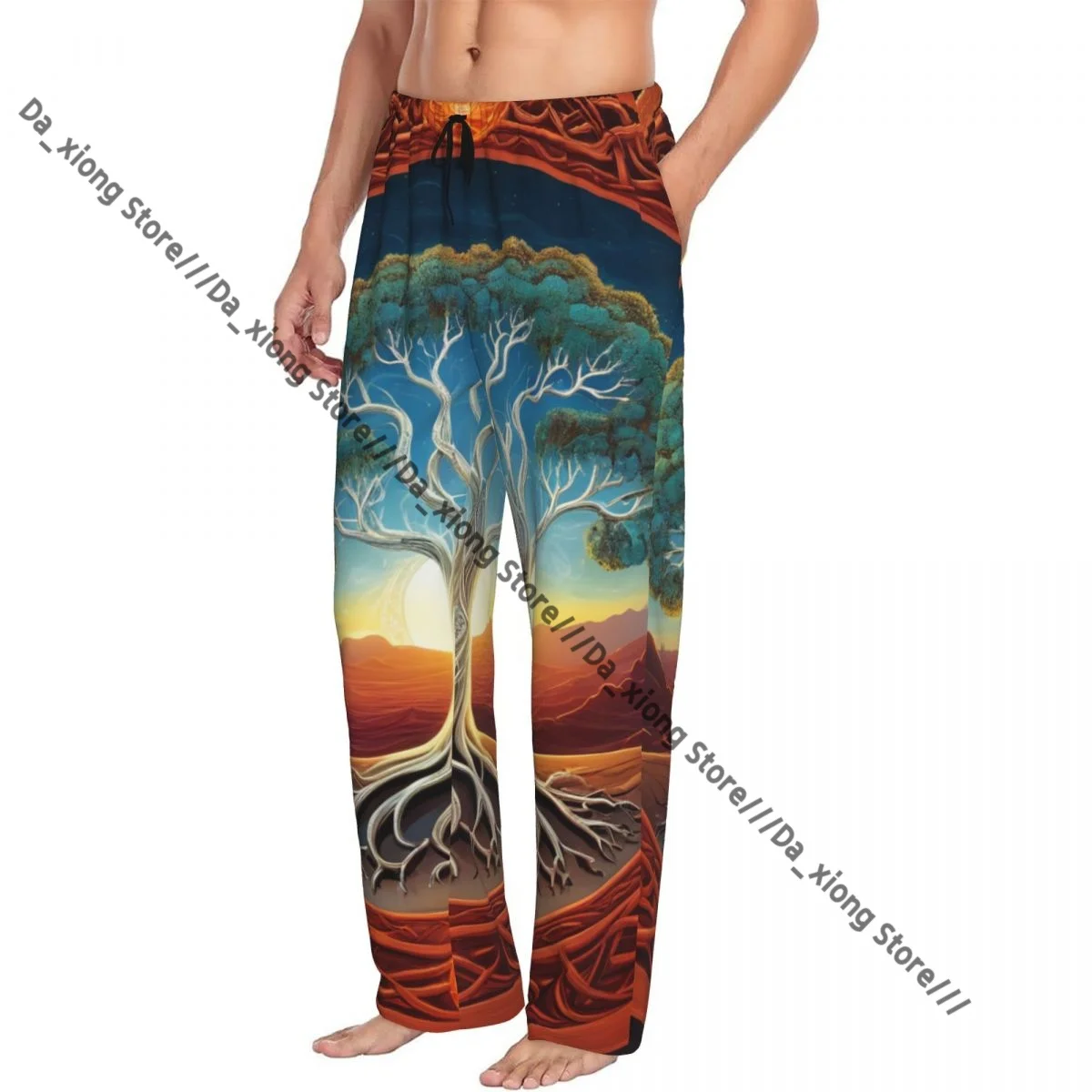 Tree Of Life Yggdrasil Mens Pajamas Pyjamas Pants Lounge Pants Sleep Bottoms