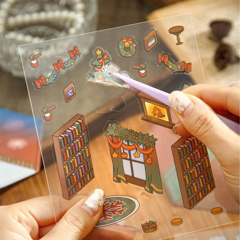 3D Miniature Landscape Classic Toys Stickers DIY Funny Decompression Toy for Adults Kids Handmade Play House Scene Decor