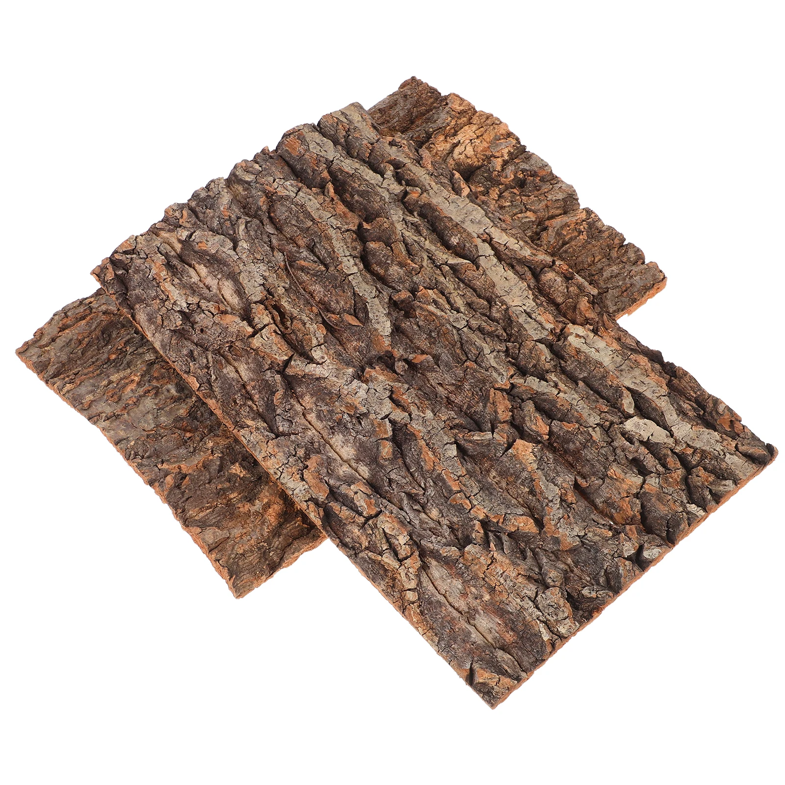 

2 Pcs Climbing Tree Bark 30x20cm Reptile Platform Terrarium Decor Natural Hide for Lizards Spiders Hamsters Turtle