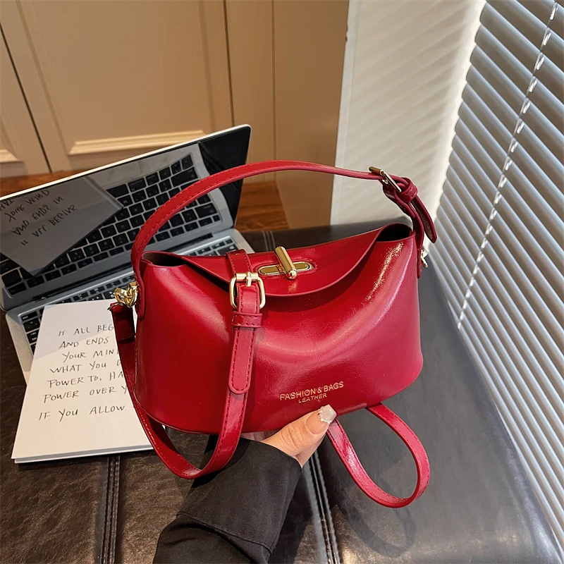 

Mini PU Leather Saddle Shoulder Bag for Women 2026 Summer New Trend Handbags and Purses Females Crossbody Bags