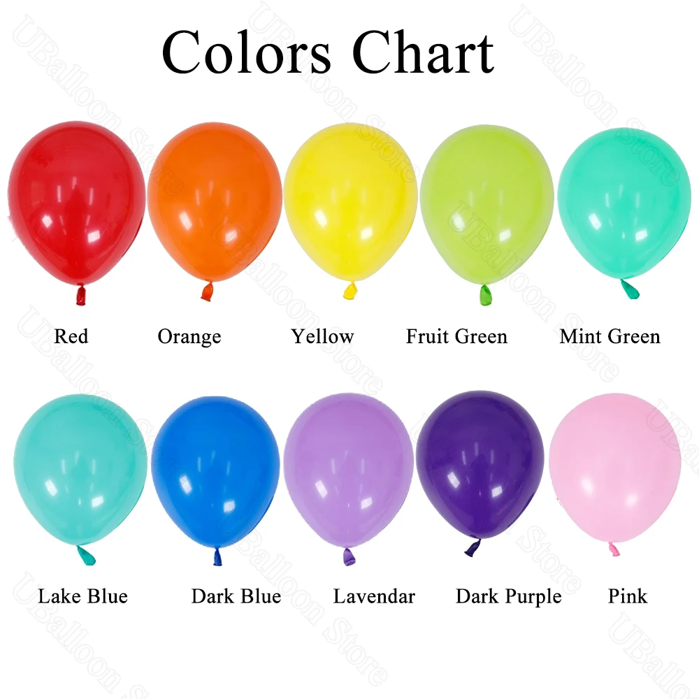 50/100 قطعة بالونات عيد الميلاد 10 ألوان لامعة قوس قزح أحمر برتقالي أصفر أزرق أخضر أرجواني وردي بالونات اللاتكس للأطفال الهواء Globos #2