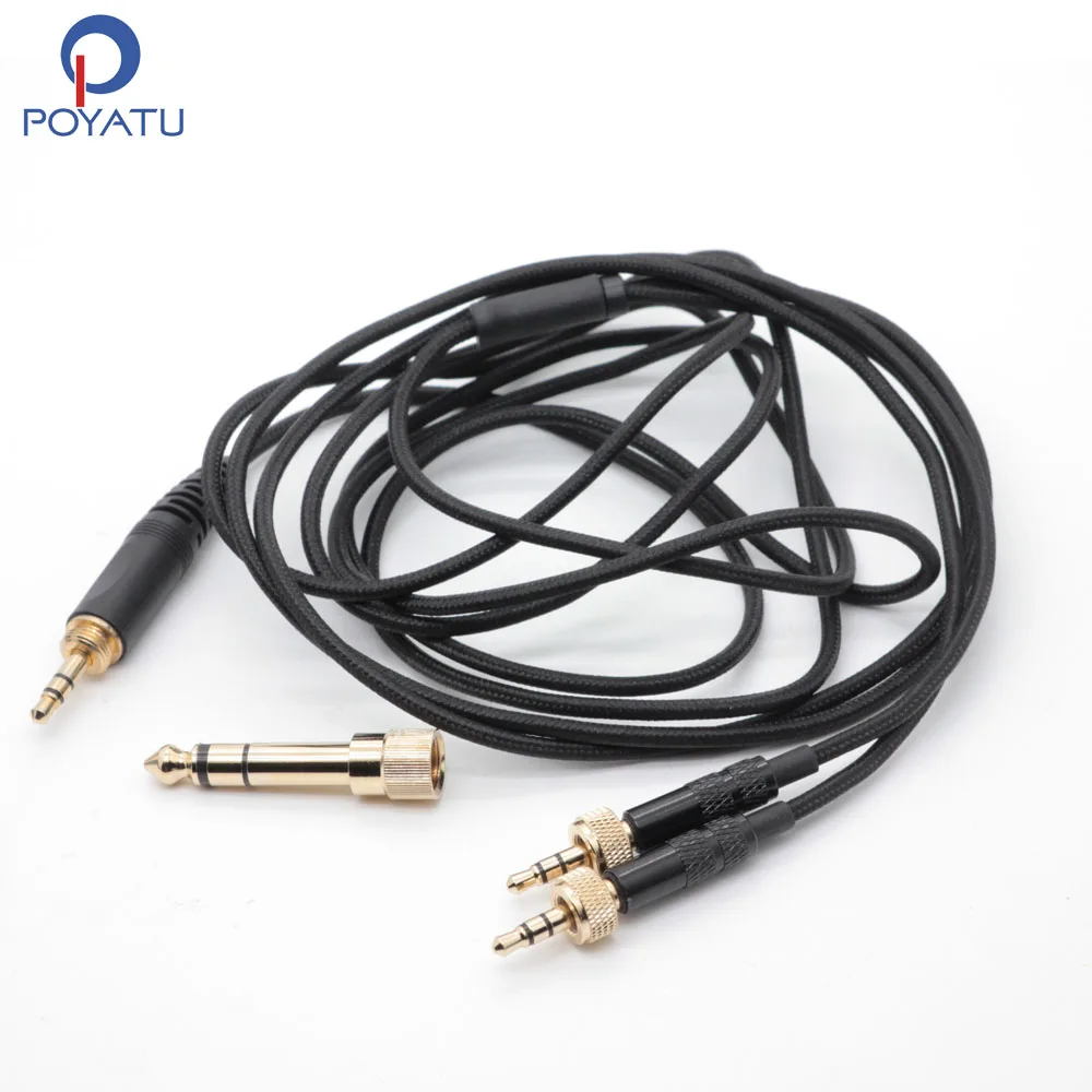 Poyatu  MDRZ7 Cable for  SONY MDR-Z1R MDR-Z7 MDR-Z7M2 with Lock Nut Headphone Audio Cord  Cables 6.35mm Adapter