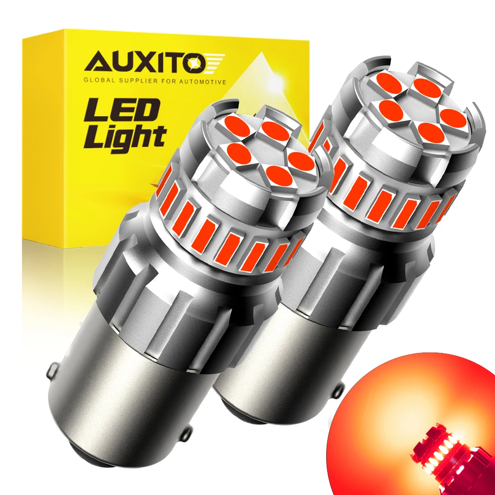 AUXITO 1156 BA15S P21W Red LED 1157 BAY15D P21/5W 7507 LED Bulbs Super Bright White DRL Car Parking Brake Lights Reverse Lamp