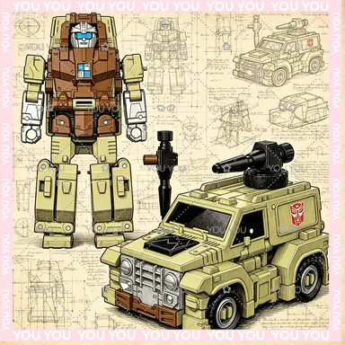 

In stock: Transforming Toys versión estadounidInse G1 84-86, tarjeta colgante retro, modelo Outback,juguete, regalo, hobby.