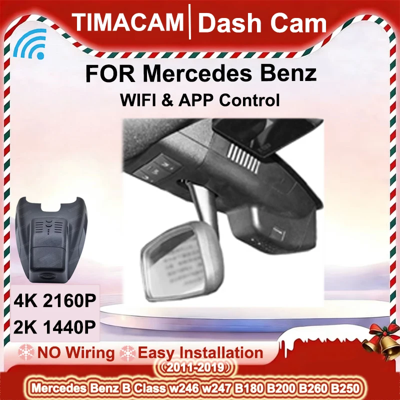 

TIMACAM Dash Cam Car DVR Wifi Video Recorder for Mercedes Benz B Class w246 w247 for Mercedes Benz B180 B200 B250 B260 2011-2019