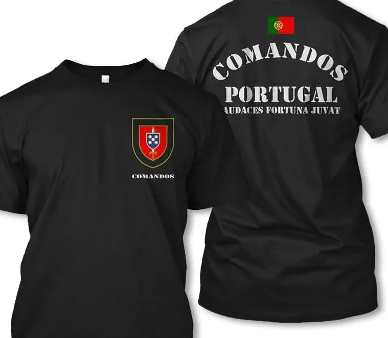 Comandos Portugal Military Portuguese Army Special Forces Commando T-Shirt Short Sleeve Casual 100% Cotton Shirt