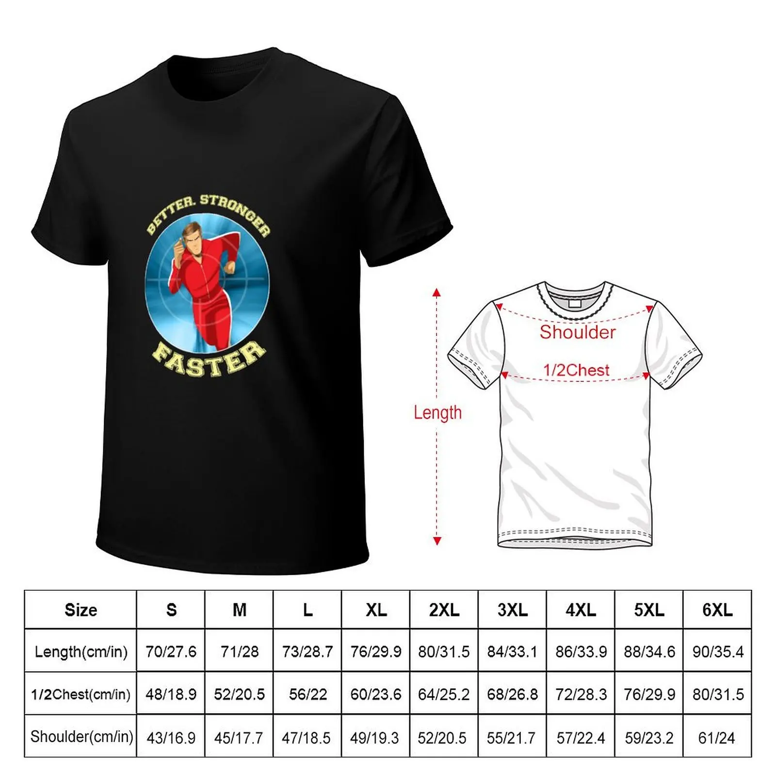 BETTER,STRONGER,FASTER! T-Shirt Plus Size Summer Casual T-Shirt