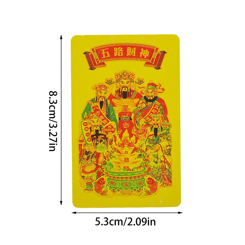 Chinese Feng Shui God Of Wealth Buddha Amulets Card For Business Fortuna Treasure Lucky Home Decoration PVC