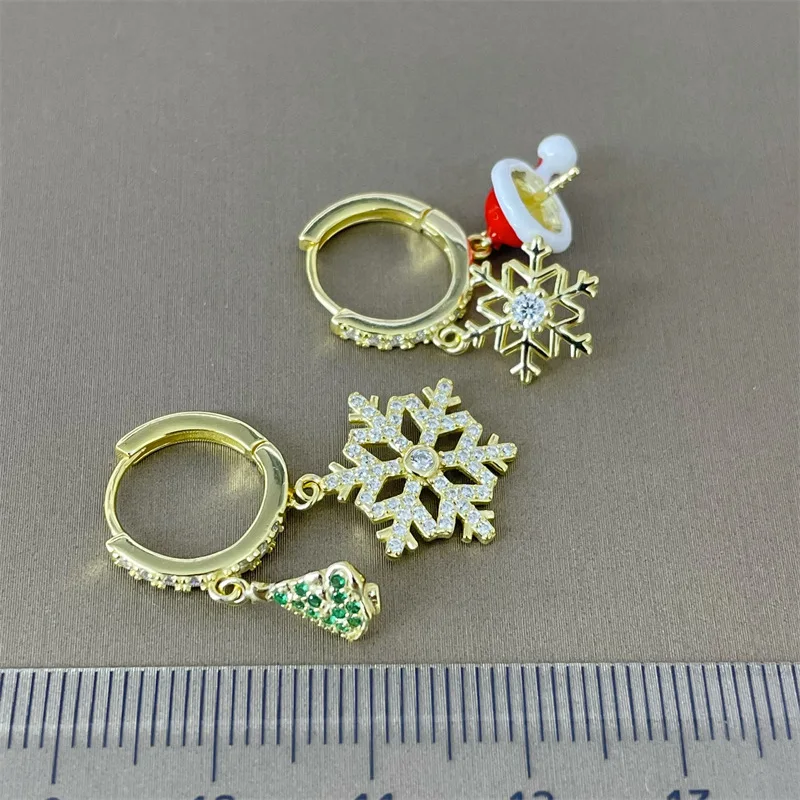 Christmas Gift 925 Sterling Silver Earrings Base Findings Mountings Jewelry Mounts Fittings Women's Accessories for 9-10mm Beads