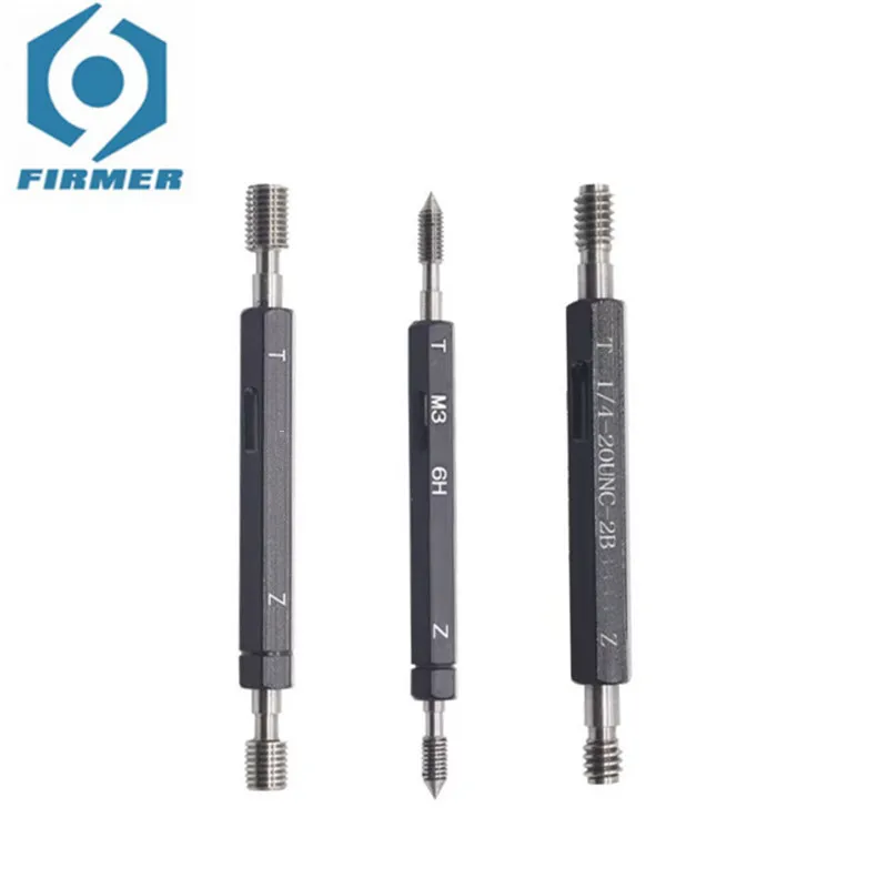 GCR15 Bearing Steel Aluminium Tube Plating Process 10 Pieces Thread Plug Gauge M8~M16 6H High Precision Durable